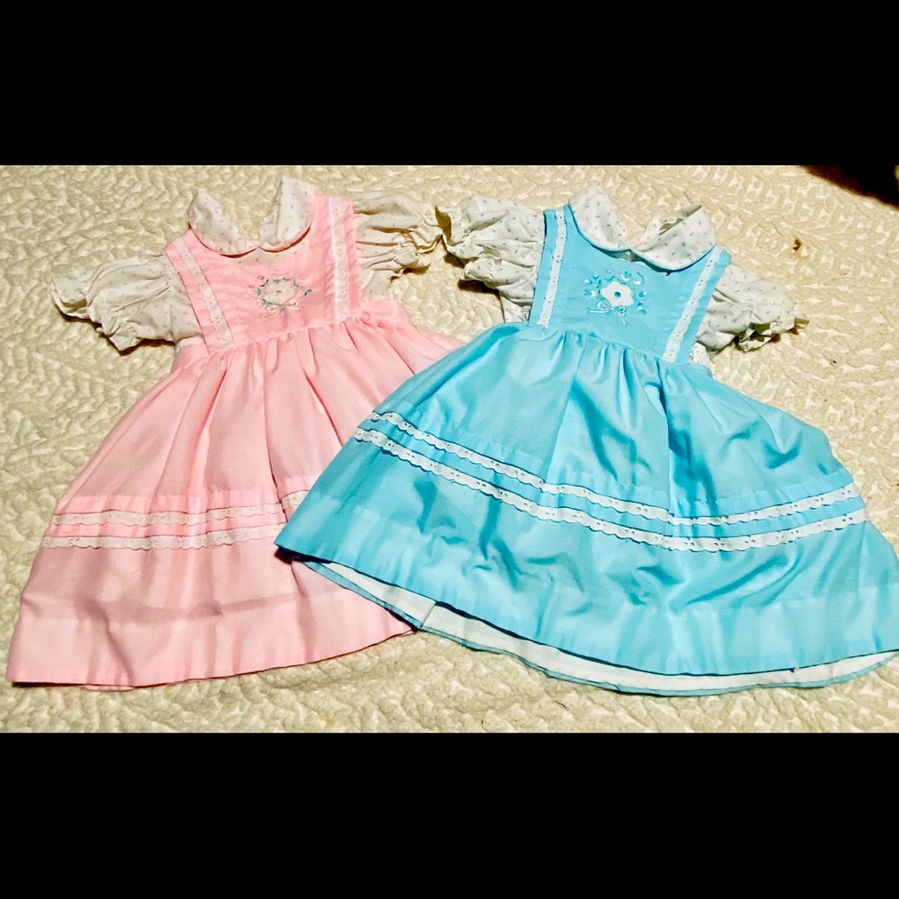 Vintage toddler dresses twins